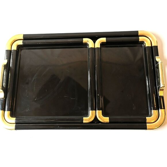 Serving Trays Nesting trio from the 1970s Hollywood Regency Style Made in Japan - Picture 1 of 10